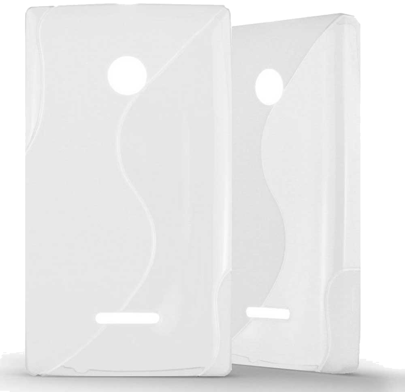 Coque silicone unie compatible Givré Blanc Nokia Lumia 435