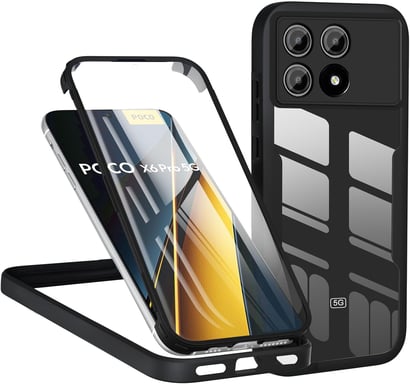 Xiaomi Poco X6 Pro 5G coque 360 degrés intégrale full noir