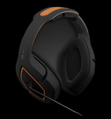 Gioteck TX-50 Cuffie con archetto cablato Nero, Arancione