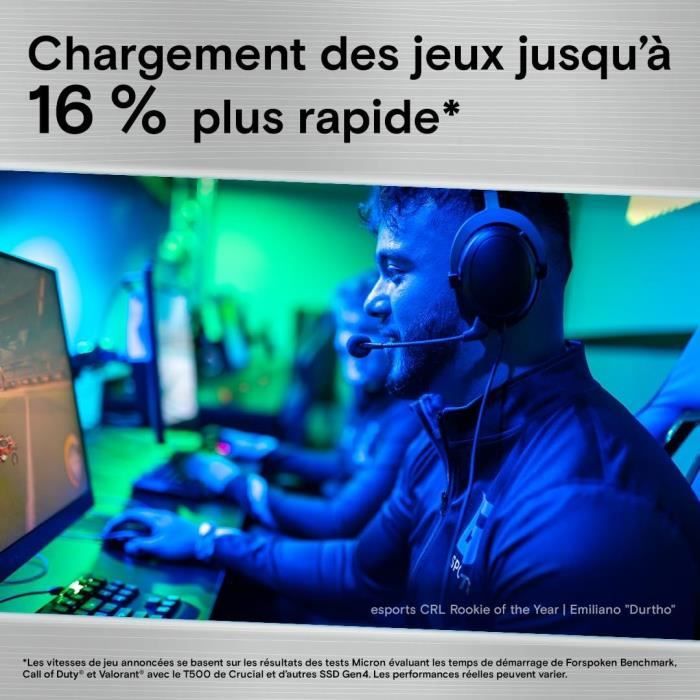 Crucial T500 avec dissipateur - vue 7