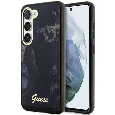 Funda Guess Golden Marble Collection para Samsung Galaxy S23, negra