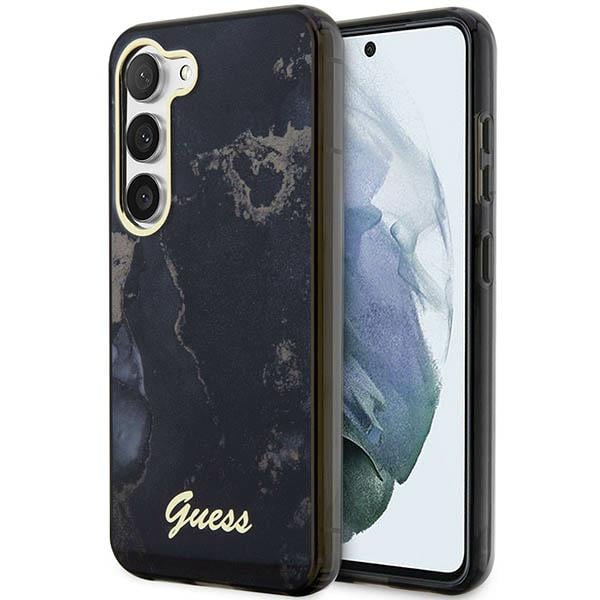 Étui Guess Golden Marble Collection pour Samsung Galaxy S23, noir - Neuf