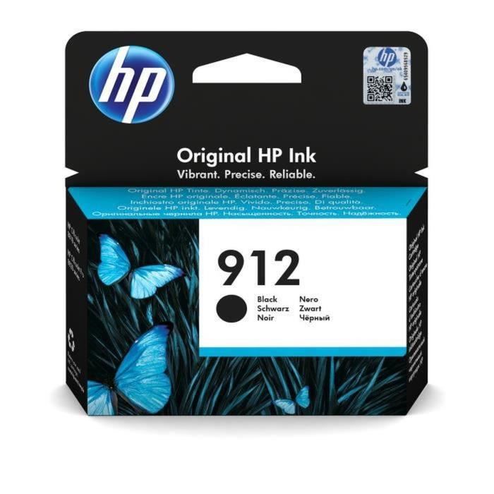 HP 912 Cartouche d'encre noire authentique (3YL80AE) pour HP OfficeJet 8010 series/ OfficeJet Pro 8020 series - Neuf