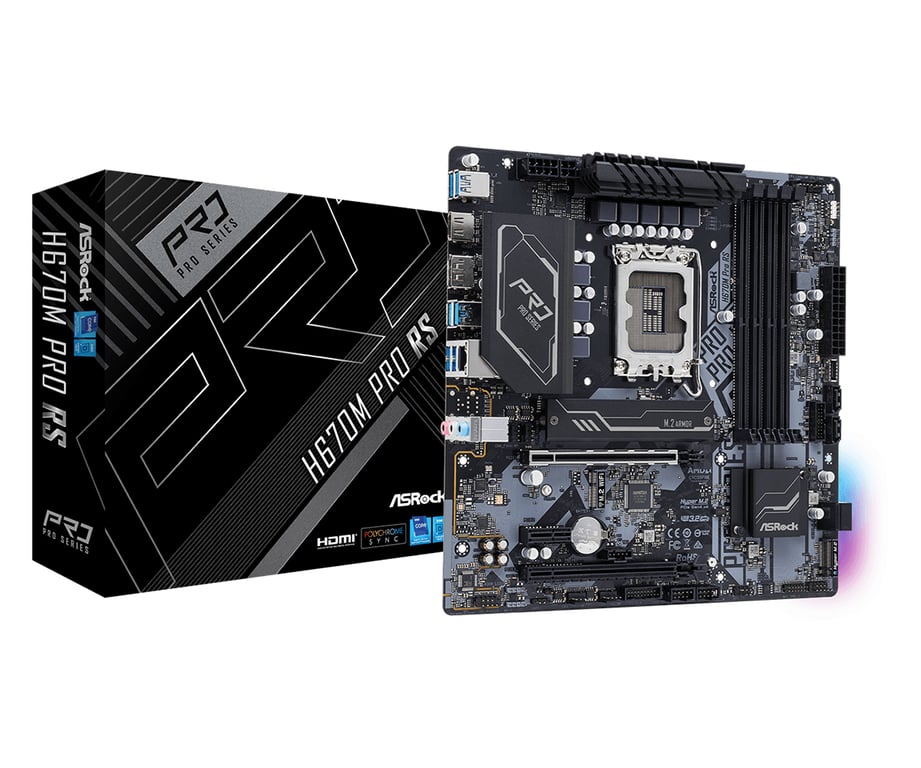 Asrock H670M Pro RS Intel H670 LGA 1700 micro ATX Neuf