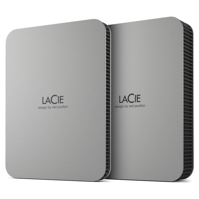 LaCie Mobile Drive (2022) disque dur externe 2 To 2.5  USB Type-C 3.2 Gen 1 (3.1 Gen 1) Argent - Neuf