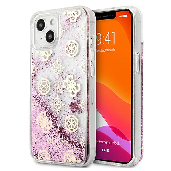 Guess Peony Liquid Glitter Coque pour iPhone 13 mini