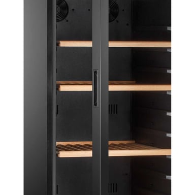 Cave à vin CAVISS S1190CBEG mono-température 190 bouteilles LED porte vitrée noire