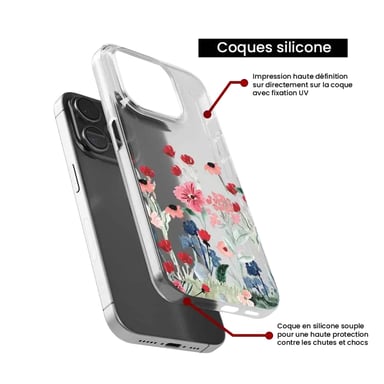 Funda de silicona - Compatible con Apple iPhone 17 Pro - diseño printemps en fleurs
