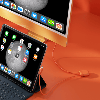 Câble de charge multi-connecteurs Ice-C Orange