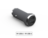Caricatore da auto doppio USB A+A 4,8A (2,4+2,4A) IC Smart Garanzia a vita Grey Force Power