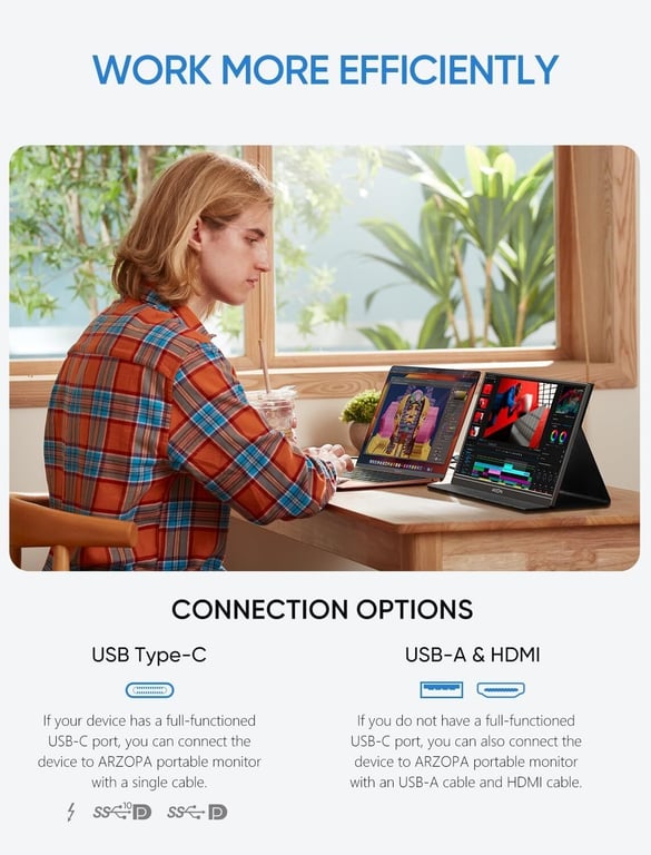Arzopa 16 LCD IPS - vue 3