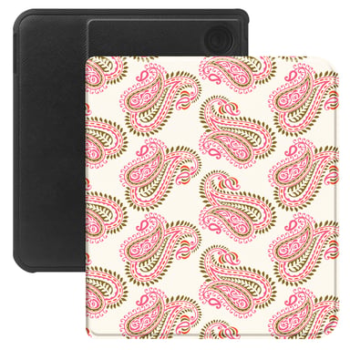 Selencia Étui de liseuse portefeuille Vivid pour Kobo Libra Colour - Paisley Blush