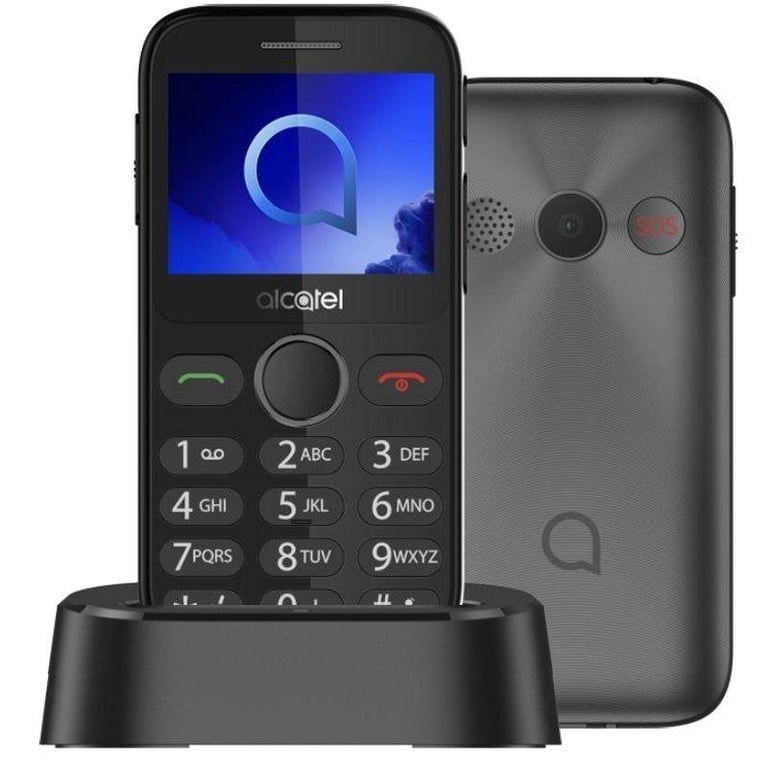 Téléphone Portable Basique Alcatel 2020X 2.4 Qvga 4Mo 16Mo Gris