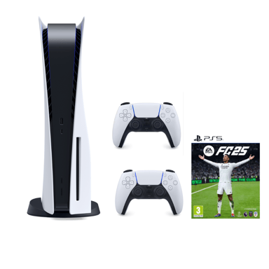 Pack PS5 & 2º Mando Dualsense Blanco & EA SPORTS FC25 - Consola de juegos PlayStation 5 1Tb (Estándar)
