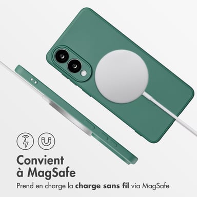 imoshion Coque Couleur avec MagSafe pour Samsung Galaxy S25 Edge - Vert foncé