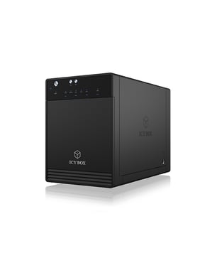 ICY BOX IB-3740-C31 Boîtier disque dur/SSD Noir 2.5/3.5''