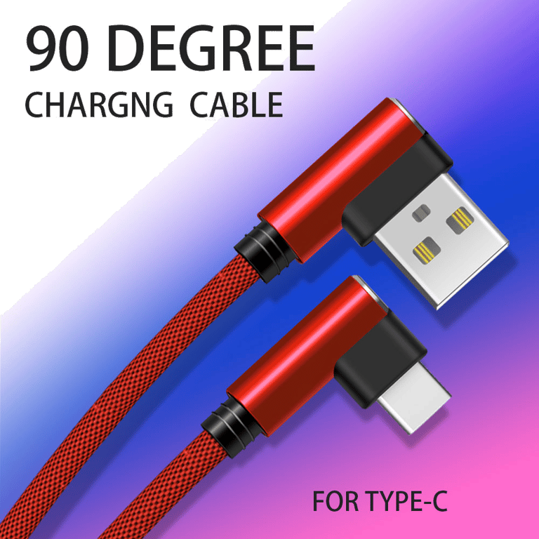 Cable Fast Charge 90 degres Type C pour Manette NINTENDO Switch Pro Smartphone Android Connecteur Re