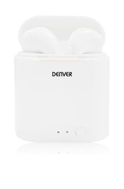 Denver TWE-36MK3 écouteur/casque Sans fil Ecouteurs Appels/Musique Bluetooth Blanc