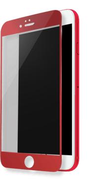 Protector de pantalla de cristal templado (100% cobertura de superficie) para iPhone 7 Plus, Rojo
