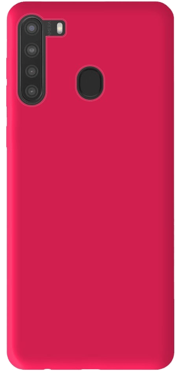 Coque silicone unie compatible Mat Rose Samsung Galaxy A21