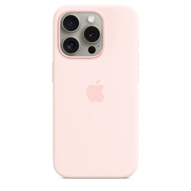 Custodia in silicone con MagSafe per iPhone 15 Pro Rosa pallido