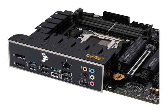 ASUS TUF GAMING B650M-PLUS ? Placa base AMD Ryzen AM5 Micro-ATX para juegos (fuente de alimentación de 14 fases, compatibilidad con PCIe 5.0 M.2, DDR5, Ethernet de 2,5 Gb, USB4, Aura Sync RGB)