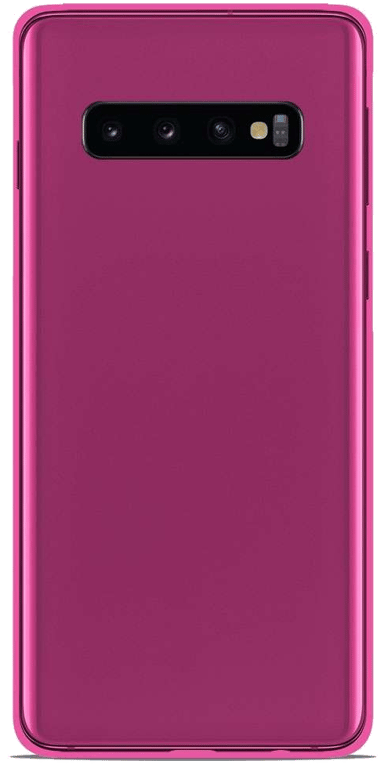 Coque silicone unie compatible Givré Rose Samsung Galaxy S10 Plus