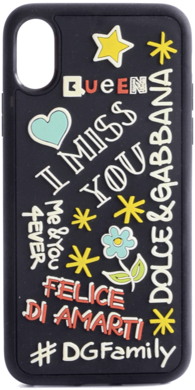 Dolce & Gabbana Coque Graffiti Print iPhone X - XS Case