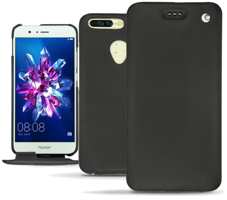 Housse cuir Huawei Honor 8 Pro - Rabat verticalNoir