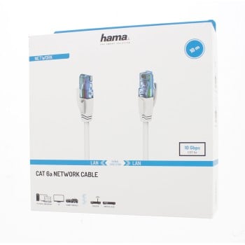 Hama 00200677 câble de réseau Blanc 10 m Cat6a U/UTP (UTP)