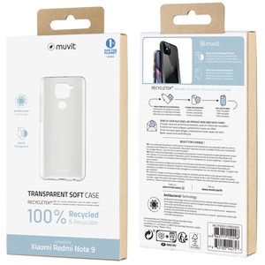 Muvit For Change Coque Recycletek Souple Transpare:Xiaomi Redmi Note 9