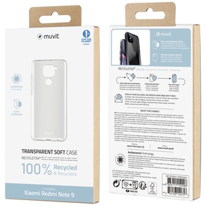 Muvit For Change Funda blanda transparente:Xiaomi Redmi Note 9