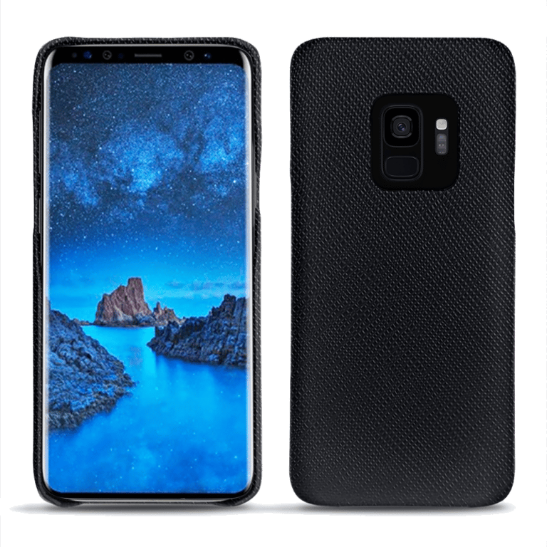 Coque cuir Samsung Galaxy S9 - Coque arrièreNoir