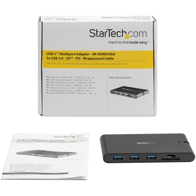 StarTech.com Adaptador multipuerto USB-C para portátiles con HDMI y VGA (DKT30CHVSCPD)