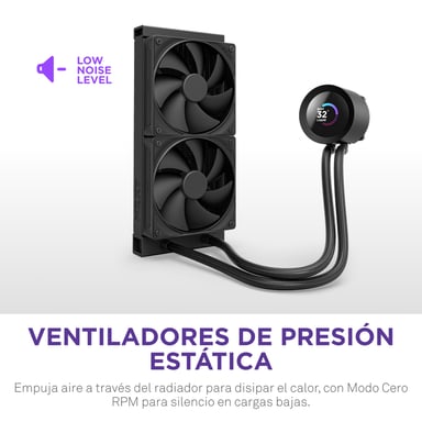 NZXT Kraken Plus 240 Procesador Sistema de refrigeración líquida todo en uno 12 cm Negro