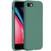 Accezz Coque Liquid Silicone pour Apple iPhone SE (2022 / 2020) / 8 / 7 - Vert foncé