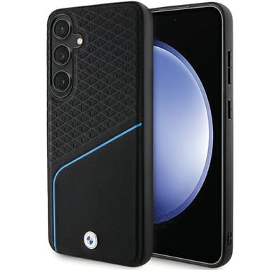 Étui BMW MagSafe pour Samsung Galaxy S24, noir, en cuir