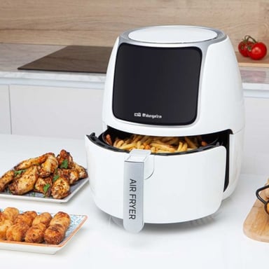 Friggitrice senza olio Orbegozo FDR 64 Healthy - Potenza 1300-1500 W - Capacità 4 Litri - 12 Programmi di Cottura - Touch Screen LED - Sistema di Sicurezza - Timer 60 Min