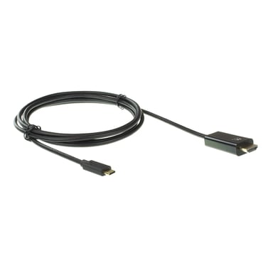 Ewent EW9824 2 m di cavo video USB Tipo-C HDMI Tipo A e adattatore (standard) Nero
