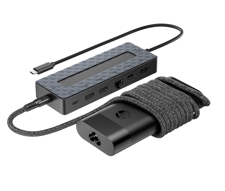 HP Ensemble combiné concentrateur USB C et chargeur pour PC portable Universal Neuf - vue 3