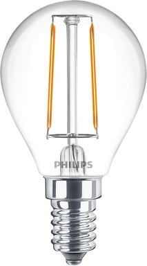 Philips Ampoule flamme transparente à filament 25 P45 E14
