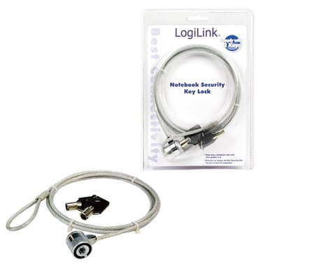 Candado de seguridad para ordenador portátil LogiLink con cable de 1,5 m