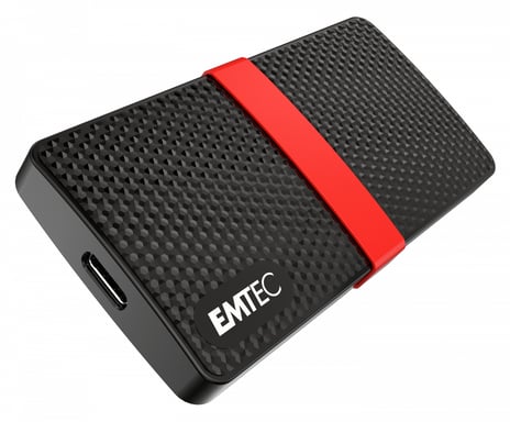 Emtec X200 1 To USB Type-C 3.2 Gen 1 (3.1 Gen 1) Noir, Rouge