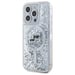 Custodia Karl Lagerfeld per iPhone 15 Pro Max 6,7'' Liquid Glitter custodia rigida trasparente Karl&Choupette Head Magsafe