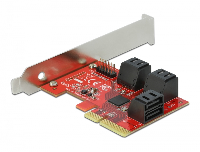 DeLock Carte Contrôleur PCI Express vers 6 ports SATA 6 Gbps Low Profile