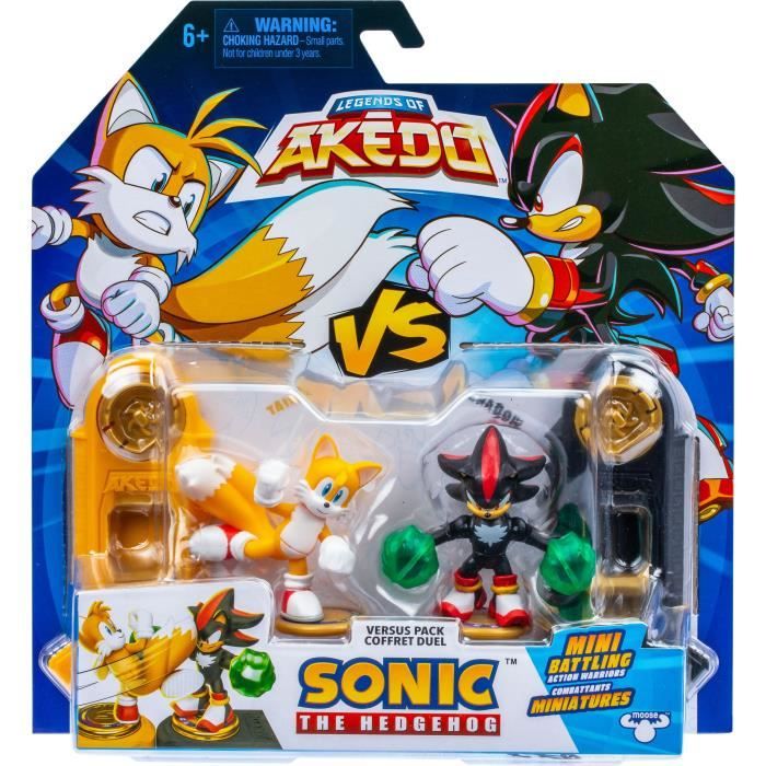 Duo de Figurines Tails vs Shadow MOOSE TOYS AKEDO Pack de combat rapide 2 figurines et contrôleurs inclus - vue 3