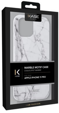 Custodia effetto marmo per Apple iPhone 11 Pro, bianco