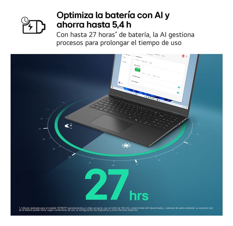 LG Gram 15Z80T AMD Ryzen AI 5 340 Ordinateur portable 38 1 cm 15 Full HD LPDDR5x SDRAM SSD Wi Fi 6E 802.11ax Windows 11 Home Espagnole Neuf - vue 3