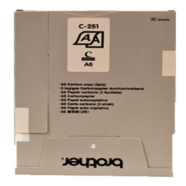 BROTHER PAPIER CARBONE 2 ONGLETS 20X30 FEUILLES