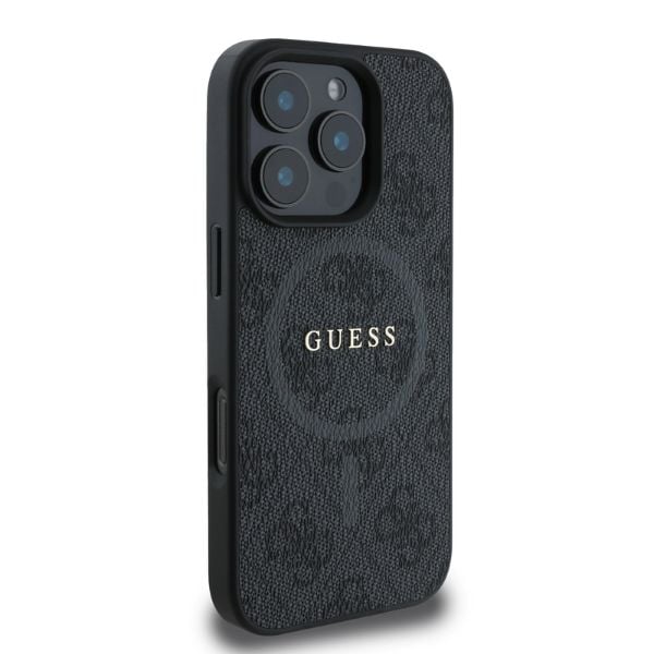 Guess pour iPhone 16 Pro Max 6.9 étui rigide 4G Ring Classic Logo MagSafe